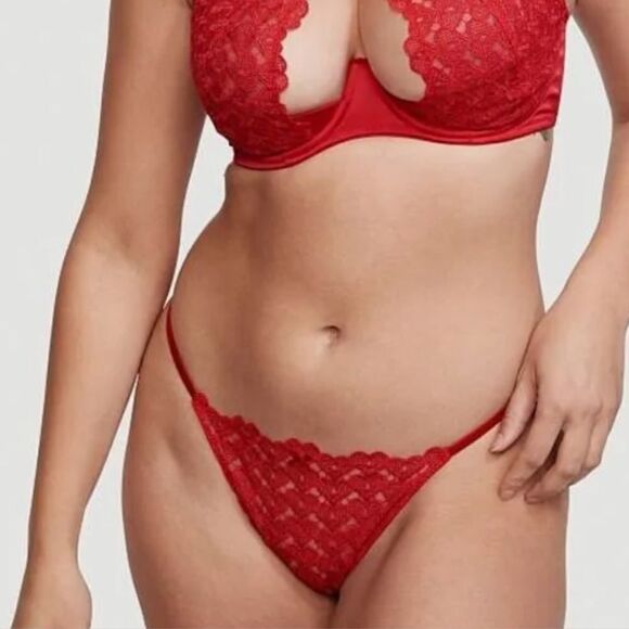 Victorias Secret Dream Angels Sweet heart Lace Cheekini panty lipstick Large - Picture 3 of 4